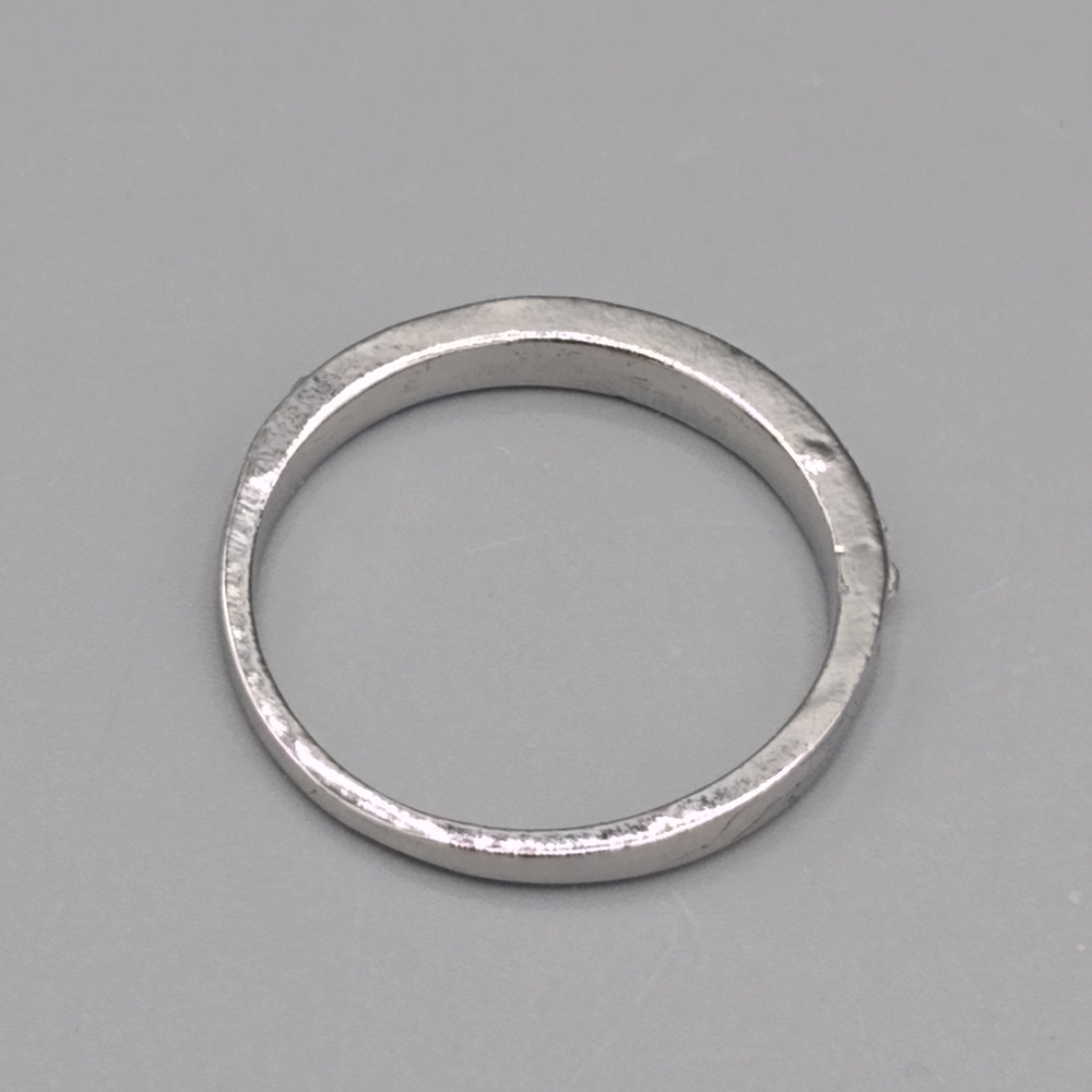 Silver Princess Cut Pavé Bridal Engagement Set - Picture 8 of 15